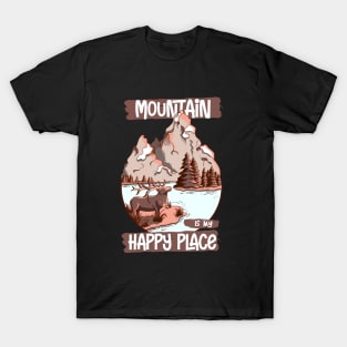 Mountain is my happy place T-Shirt